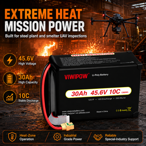 VIWIPOW 批发畅销产品 12S 45.6V 30000mAh 10C 半固态电池，适用于 FPV 无人机，循环寿命长 - Product Image 1