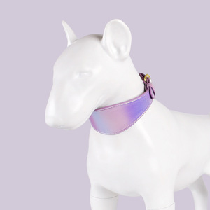 Collar de perro de cuero personalizado al por mayor, collares anchos de cuero PU para mascotas, collares ajustables hechos a mano para mascotas, perros - Product Image 2