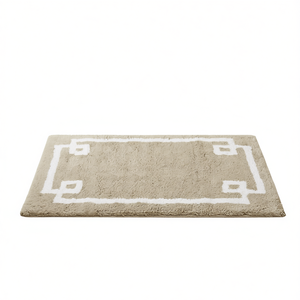 Tappeto da Bagno in Cotone Trapuntato 24x40 Rettangolare, Design Geometrico Moderno Minimalista, Tappetino da Bagno Premium - Product Image 1