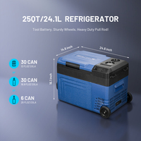Réfrigérateur portable pour voiture Alpicool WTW25, congélateurs, AC 100-240V, DC 12V 24V, compresseur électrique, réfrigérateur de camping, batterie détachable