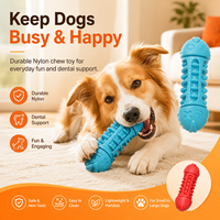 Jouet à mâcher en nylon en forme d'arête de poisson pour chien, bâtonnet de nettoyage dentaire et de mastication pour l'entraînement à la dentition (vente en gros)