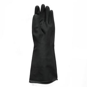 ถุงมือยางแนวอุตสาหกรรมยาว140ก. 35ซม. 14<span class=keywords><strong>นิ้ว</strong></span>สีดำด้านนอกสีส้มด้านในเป็นเพชร - Product Image 1