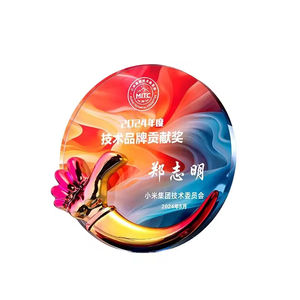 Pluripremiato campione di calcio in bianco della scuola regalo Souvenir vincitore del premio per la laurea gare di maratona trofeo di cristallo di vetro - Product Image 1