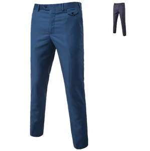 กางเกงสูทผู้ชายสีพื้นแฟชั่นใหม่ปี 2026 น้ำหนักเบา เหมาะสำหรับงานแต่งงาน ชุดเจ้าบ่าว สไตล์ฤดูใบไม้ร่วง ทรงขาตรง - Product Image 2