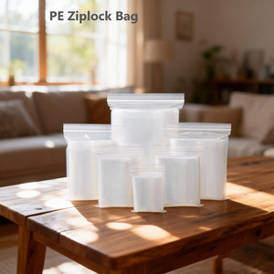 Sacs en plastique transparents refermables de qualité alimentaire personnalisés en gros, impression personnalisée, fermeture éclair refermable - Product Image 1