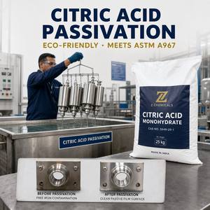 Ácido Cítrico Monohidratado Industrial, Pureza 99.5%, Humedad Mínima 8.5-9.5%, Humedad Máxima - Product Image 1