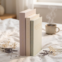 Lot de 3 boîtes de rangement ouvrables en lin avec lettrage doré, thème artistique, pour décoration de salon, présentoir de meuble ou accessoire photo