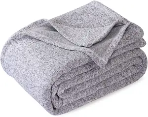 夏季针织毛毯轻质柔软透气舒适模糊石楠球衣舒适薄毯沙发大床