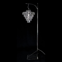 Lampe de sol en fer et acrylique en forme de glaçon, lustre suspendu, décoration de mariage, de fête, de scène, de fond de scène, chemin de table lumineux