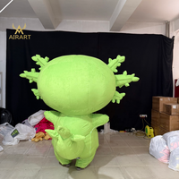 Costume de dragon gonflable en peluche courte de style usine avec impression de logo, tenue de mascotte de dinosaure vert gonflable pour fête cosplay