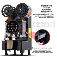 Machine de scellage entièrement automatique pour thé aux perles, équipement commercial pour salons de thé, 110V/220V, scelleuse de gobelets directe