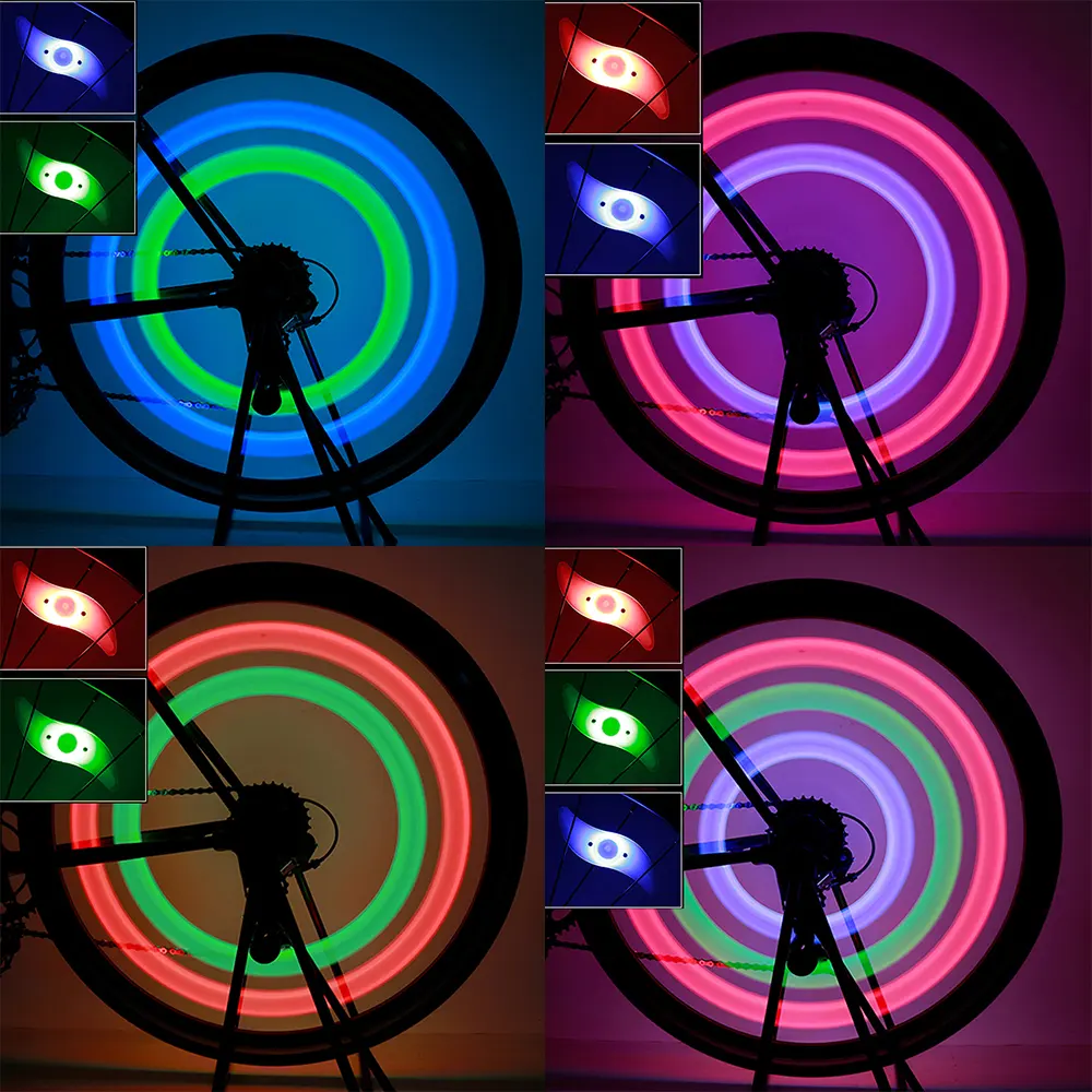 Hot Wheel Bicycle Light Best Selling Colorful Outdoor Camping LED Dry Battery IP65 ROHS Ce