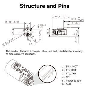 Módulo de Telémetro Láser, Sensor de <span class=keywords><strong>Distancia</strong></span> con Indicador Láser para Exteriores, para Drones - Product Image 4