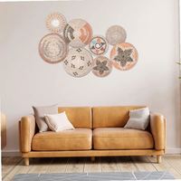 Décoration murale en jute faite à la main, style indien, pour plantes aériennes, objets décoratifs noirs pour salon