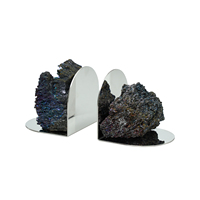 Luxe naturel Agate pierre Vertical coloré serre-livres Table décor livre support Onyx moderne ornement maison Art artisanat