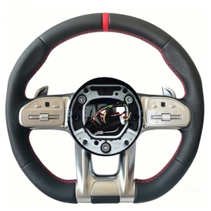 Volant en cuir pour Mercedes Benz Classe C E S G C43 E53 E63 G63 G500 G55 <span class=keywords><strong>AMG</strong></span> <span class=keywords><strong>GT</strong></span> <span class=keywords><strong>S63</strong></span> GLE63 GLA45 W223 - Product Image 6