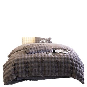 Set di Biancheria da Letto Nordico in Peluche di Coniglio Morbido e Spesso Personalizzabile in Quattro Pezzi per Tutte le Stagioni per Camera da Letto Femminile - Product Image 1
