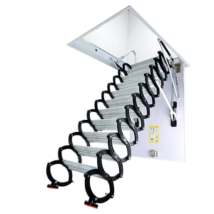 <span class=keywords><strong>Escalier</strong></span> de grenier télescopique électrique automatique en acier au carbone, design moderne, certifié EN131, pour montage sur toit - Product Image 1