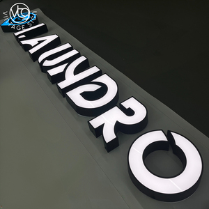Lettres en relief 3D personnalisées éclairées par LED avec logo <span class=keywords><strong>de</strong></span> localisation, enseigne lumineuse pour l'enseigne <span class=keywords><strong>de</strong></span> l'entreprise <span class=keywords><strong>de</strong></span> blanchisserie - Product Image 5