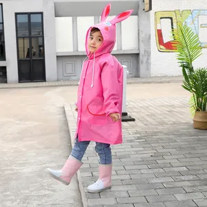 Impermeable Infantil <span class=keywords><strong>Delia</strong></span> con Diseño de Animales de Dibujos Animados, Tela Oxford e Impresión de Logotipo/Texto - Product Image 5