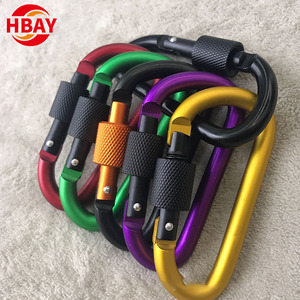 คาราบิเนอร์สีเหลืองตัวหนา8ซม. ห่วงอลูมิเนียมอัลลอยสำหรับปีนเขาตัวเชื่อมต่อ - Product Image 6