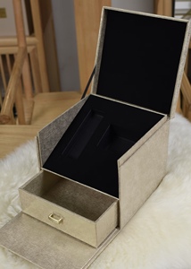 Custom Reusable Luxury Gold Foil Pull Out Sliding Drawer <b>Wedding</b> Guest Gift Invitation Card Rigid Packaging <b>Box</b> - Product Image 2