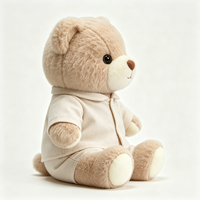 Ours en peluche adorable en gros, assis, en tenue de nuit, poupée en peluche douce pour la décoration intérieure, ours en peluche personnalisé
