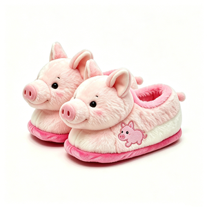 Pantoufles en peluche personnalisées en forme de cerf pour enfants, unisexes, cadeau de Noël, doublure en polaire douce avec design brodé - Product Image 5