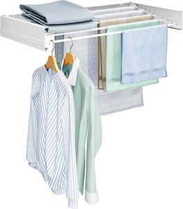 Séchoir à linge mural pliable en métal robuste de haute qualité, étendoir à vêtements rétractable pour balcon - Product Image 4