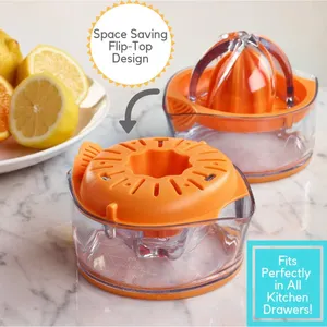 Multifunktion frucht Zitrone Limette Orange Zitrus Kunststoff Hand presse Presse Entsafter Extraktor mit Behälter