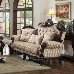 Mỹ thiết kế <span class=keywords><strong>sofa</strong></span> vải đặt gỗ cổ Chạm Khắc Đồ nội thất nhà phòng khách <span class=keywords><strong>sofa</strong></span> - Product Image 3