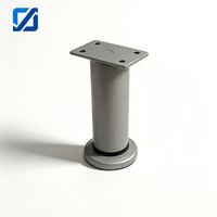 Pieds de meubles cylindriques en plastique robustes et modernes à hauteur réglable pour hôtels, tables et cuisines