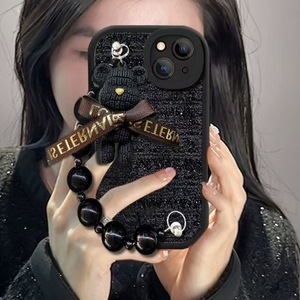Custodia <span class=keywords><strong>per</strong></span> telefono in silicone con orsetto lavorato a maglia, stile braccialetto, alla moda da donna, <span class=keywords><strong>per</strong></span> iPhone 17 16 15 14 13 12 11 Pro Max 16 Plus 7 8 XS MAX XR - Product Image 4