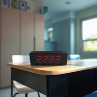 Compteur numérique LED portable à affichage rouge 4 chiffres de 1 pouce avec fonction compte à rebours et compte à rebours progressif pour la maison, le bureau et le bureau à domicile