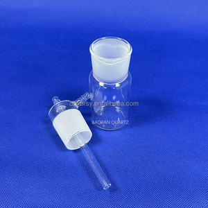 Vanne de contrôle en PTFE à trois voies en forme de T filetée, en quartz fondu, pour analyse de micro-réactions de <span class=keywords><strong>catalyse</strong></span> gazeuse en laboratoire, SiO2 haute pureté - Product Image 4