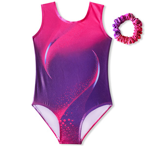 Maillots de Gimnasia para Niña con Coletero Brillante, Ropa de Baile para Entrenamiento - Product Image 1