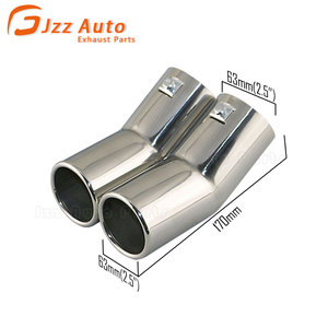 Punta de Escape de Coche, Diámetro de 63 mm, Tubos de Escape Dobles de Acero Inoxidable, Entrada Doble, Salida Doble, Puntas de Silenciador para VW - Product Image 3