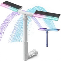 Solar-Pool-Springbrunnenlichter LED-Wasserfall (Weiß) |   Kunststoff-Dual-Solar-Typ-C-Akku mit 6000 mAh, automatische Lichterkennung, 10 Farben, 40