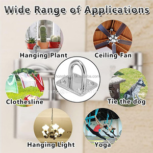 Plaque d'ancrage carrée en acier inoxydable 304 pour quincaillerie de rigging marin, fixation de bateau, boucle à œil fixe - Product Image 6