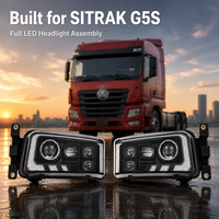 Pare-chocs métallique pour Sinotruk Sitrak G5S C7H, phare LED complet, 4 feux bas, 8 feux hauts, projecteur en forme de C, DRL, Plug and Play, 24V