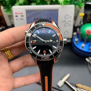 Montre mécanique classique pour homme en acier inoxydable de haute qualité, version originale, montre pour homme élégante avec date, étanche, Omegaes - Product Image 1