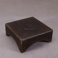 Table basse carrée en chêne massif faite à la main, design Wabi-Sabi, finition écologique antique, garantie 1 an, meubles de salon