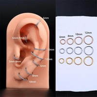 Meilleure Vente : Anneau Segmenté Articulé en Titane avec Zircon CZ à Sertissage Latéral, Bijou de Corps pour Piercing de Nez, à Clipser