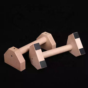 Paralelas de Madera de Haya Maciza con Base Antideslizante, Equipo de Gimnasio Portátil para <span class=keywords><strong>el</strong></span> Hogar, para <span class=keywords><strong>Calistenia</strong></span> y Entrenamiento de Fuerza - Product Image 2