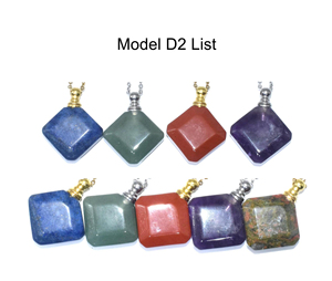 Pendente Artigianale in Cristallo a Forma di Bottiglia di Profumo in Pietra <span class=keywords><strong>Naturale</strong></span> <span class=keywords><strong>Ametista</strong></span> e Quarzo Rosa, Piccolo da Viaggio per Auto in Vetro di Lusso Fai-da-Te alla Moda - Product Image 5