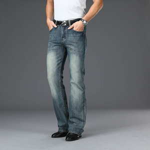 Jeans de Mezclilla Casuales de Alta Calidad, Lavado Claro, Corte Ancho, Estilo Urbano, Elásticos, Personalizados, Vintage, con Logotipo de Diseñador, Holgados y Acampanados para Hombre - Product Image 2