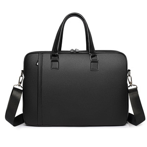 Housse de protection pour ordinateur portable en cuir PU souple et imperméable, bandoulière, 15,6 pouces, pour hommes - Product Image 4