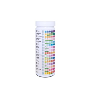Kit <span class=keywords><strong>de</strong></span> tests rapides pour <span class=keywords><strong>l</strong></span>'<span class=keywords><strong>eau</strong></span> potable à 17 paramètres : détection <span class=keywords><strong>de</strong></span> pH, cuivre, plomb, fer, <span class=keywords><strong>dureté</strong></span> – Certifié CE ISO – Résultats en 30s - Product Image 1
