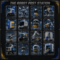 Cartes à collectionner en métal personnalisées, la Station Robot, impression HD, en acier inoxydable, pour collectionneurs de cartes TCG et cadeaux