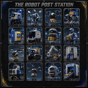 Cartes à collectionner en métal personnalisées, la Station Robot, impression HD, en acier inoxydable, pour collectionneurs de cartes TCG et cadeaux - Product Image 1
